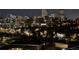 Night shot featuring a stunning city skyline view, with skyscrapers lit up against the dark sky at 130 N Pearl St # 1001, Denver, CO 80203