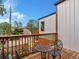 Charming balcony with a metal table and chairs, offering a cozy outdoor space for relaxation at 2524 Champa St # 1, Denver, CO 80205