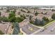 Lovely aerial view of a gated community with mature landscaping and well-maintained townhomes in a desirable neighborhood at 9944 E Carolina Cir # 201, Aurora, CO 80247