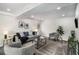 Finished basement featuring neutral walls, gray carpet, and ample seating at 6775 Newland St, Arvada, CO 80003