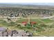 Aerial view of the community showcasing athletic fields and green spaces at 3540 Brushwood Dr, Castle Rock, CO 80109