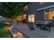 Backyard featuring a patio with outdoor furniture and a built in grill for entertaining guests at 3540 Brushwood Dr, Castle Rock, CO 80109