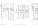 Floor plan showing layout of the 1st, 2nd, and basement level of the property at 3540 Brushwood Dr, Castle Rock, CO 80109