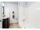 Full bathroom features shower over tub, classic vanity, and modern fixtures at 7999 Chase Cir # 31, Arvada, CO 80003