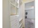Walk-in closet with shelving and drawers at 3051 S Ursula Cir # 302, Aurora, CO 80014