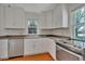 Bright, clean kitchen with stainless steel appliances, granite countertops and white cabinets at 4480 S Pennsylvania St, Englewood, CO 80113