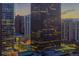 An expansive night view of the cityscape, showcasing the building's architectural setting at 1891 Curtis St # 1820, Denver, CO 80202