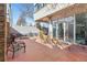 Private patio area with lounge seating and access to an indoor pool area at 1888 S Jackson St # 604, Denver, CO 80210