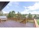 Spacious outdoor deck with wood railing, offering panoramic views of nature at 721 Forest View Rd, Monument, CO 80132