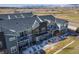 Aerial view of the community, highlighting the home's location and landscaping at 821 Robert St, Longmont, CO 80503