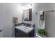 Well-lit bathroom with a modern vanity and stylish fixtures at 8800 W Kentucky Ave, Lakewood, CO 80226