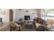 Bright living room features a comfortable sofa, armchairs, fireplace, and an open layout, creating an inviting atmosphere at 8800 W Kentucky Ave, Lakewood, CO 80226