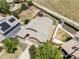 Home's aerial view showcasing its exterior features, landscaping, and surroundings at 3972 S Shawnee Way, Aurora, CO 80018