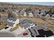 An aerial view of the property, showcasing the home, driveway, and solar panels at 804 Spyglass Cir, Louisville, CO 80027