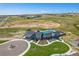 Aerial view of community pool and clubhouse at 1161 E Witherspoon Dr, Elizabeth, CO 80107