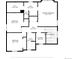Detailed floor plan showcasing the layout of the upper level, including bedrooms, bathrooms, and hall at 1161 E Witherspoon Dr, Elizabeth, CO 80107