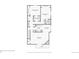 Detailed floor plan showcasing the layout of a two-bedroom apartment with a spacious living room and a cozy deck at 1868 S Ammons St # D, Lakewood, CO 80232
