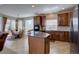 Well-equipped kitchen featuring granite countertops, stainless steel appliances, and a breakfast nook with a view at 973 Orion Way, Castle Rock, CO 80108