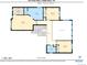Second floorplan highlighting bedrooms, bathrooms and closet space of the home at 973 Orion Way, Castle Rock, CO 80108