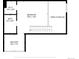 Upstairs floor plan featuring a bedroom, walk-in closet, bathroom, and balcony, showcasing the layout and dimensions at 12478 W Nevada Pl # 208, Lakewood, CO 80228