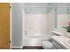 Bathroom featuring a tub/shower combo at 1653 S Blackhawk Way # B, Aurora, CO 80012