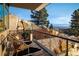 Relaxing balcony with mountain views and stylish seating at 825 Circle Dr, Boulder, CO 80302