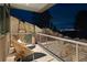 Private balcony with city and mountain views at night at 825 Circle Dr, Boulder, CO 80302