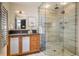 Elegant bathroom with walk-in shower and heated towel rack at 825 Circle Dr, Boulder, CO 80302