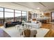 Open living room with panoramic windows and modern furniture at 825 Circle Dr, Boulder, CO 80302