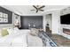 Spacious main bedroom with a fireplace and stylish furnishings at 19887 Kershaw Ct, Monument, CO 80132