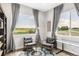 Cozy office nook with large windows offering scenic views and comfortable seating at 19887 Kershaw Ct, Monument, CO 80132