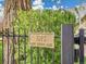 Address plaque displaying 1075 East Oxford Lane on the front gate at 1075 E Oxford Ln, Cherry Hills Village, CO 80113