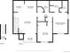 Detailed floor plan showcasing the layout of the home including the living room, bedrooms, and kitchen at 908 S Yampa St # 208, Aurora, CO 80017