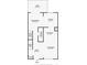 This is the floor plan for the main level of the home, featuring a kitchen, dining and living area at 6856 S Broadway, Centennial, CO 80122
