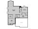 Basement floor plan featuring recreation room, flex room, bedroom, and unfinished storage at 4741 Twelve Oaks Way, Castle Rock, CO 80104