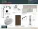 Bathroom finishes including cabinet hardware, cabinetry, shower and tub plumbing fixtures, vanity lighting at 2778 Utica St, Denver, CO 80212
