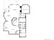 Basement floor plan showing a bedroom, bathroom, living room, dining room, kitchen and storm room at 98 Glenmoor Ln, Cherry Hills Village, CO 80113