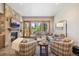 Inviting living room featuring stone fireplace and comfortable seating at 41 Barton Ridge Dr, Breckenridge, CO 80424