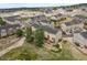 Aerial view of townhouses with surrounding landscape at 985 Burning Bush Pt, Monument, CO 80132