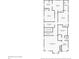 Floor plan of the second floor with dimensions for the bedrooms, bathrooms, and laundry room at 639 S Williams St, Denver, CO 80209