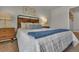 Cozy bedroom featuring a wood-accent headboard and a comfortable bed at 5558 Malta St, Denver, CO 80249