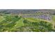 A golf course meanders through the center of a suburban community from this aerial perspective at 5280 Genoa St, Denver, CO 80249