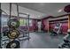 Basement home gym featuring weightlifting equipment and mirrored wall at 5227 S Geneva St, Englewood, CO 80111