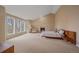 Sun-filled main bedroom with a fireplace and large windows at 5227 S Geneva St, Englewood, CO 80111