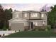 Two-story house with stone accents and a two-car garage at 1290 Loraine N Cir, Lafayette, CO 80026