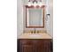 Cozy bathroom features a granite countertop and a modern sink at 20481 E Mansfield Pl, Aurora, CO 80013