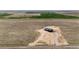 Drone shot reveals a charming home and long private driveway in a sprawling rural landscape at 65960 E Evans Pl, Byers, CO 80103