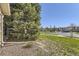 Well-maintained front yard with a large tree and manicured lawn at 7774 S Biloxi Way, Aurora, CO 80016