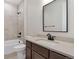 Bathroom with tub and shower combo at 311 Josef Cir, Fort Lupton, CO 80621