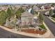 Aerial view of the property showcasing the landscaping, architecture, and neighborhood at 10831 Eagle Crest Ln, Parker, CO 80138